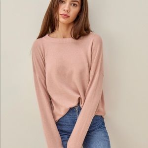 Reformation | Oversized Cashmere Crew | Navy